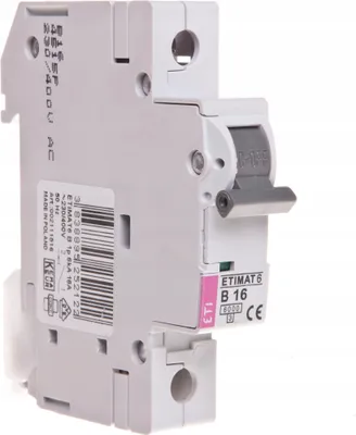 Image de Disjoncteur 1P B16A - 6kA - 230/400V - Sécurité Électrique - Fiabilité Assurée
