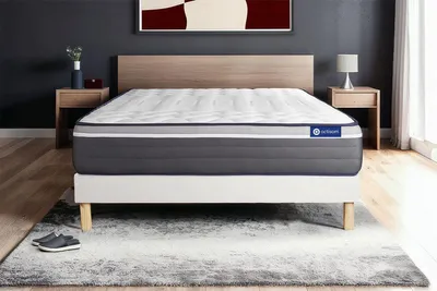 Produktbild von Actilatex plus matratze 130x210cm + Bettgestell mit lattenrost , Härtegrad 5 , Latex und Memory-Schaum , Höhe : 26 cm