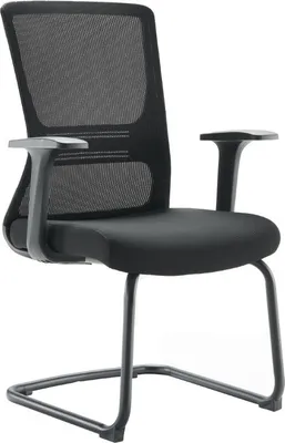 Produktbild von Casa Dolce Konferenzstuhl TEDSTER, schwarz, 68x56,5x98 cm, gepolstert, Kufengestell, 100 kg max. Belastbar