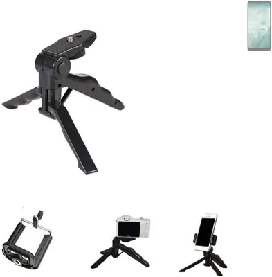 Produktbild von K-S-Trade Stativ Tisch-Ständer Dreibein Handy-Stativ Ständer kompatibel mit Sharp Aquos Wish4 Mini-Stativ Smartphone Tripod Handy-Stativ aus Plastik