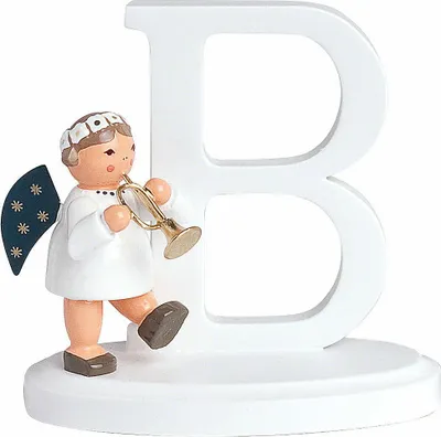 Zdjęcie produktu dla Miniaturowa figurka anioła z literą "B" WxDxH= 7x4x7cm NOWOŚĆ