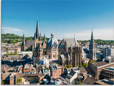 Produktbild von ARTland Glasbild Aachen Panorama III Größe: 60x45 cm