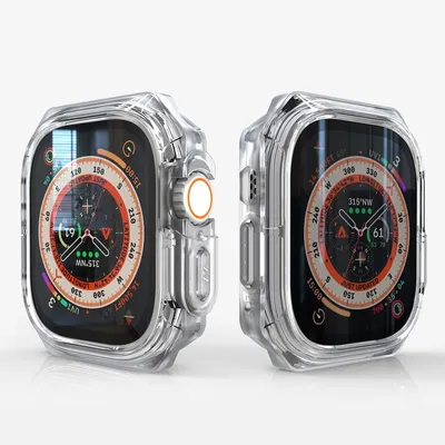 Produktbild von Für Apple Watch Ultra 1 + 2 49mm Hochwertiges Schutzgehäuse Schutz Transparent