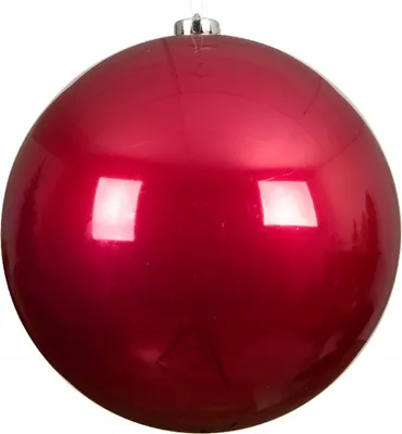 Produktbild von Christbaumkugel groß 14 cm unzerbrechlich glänzend rot