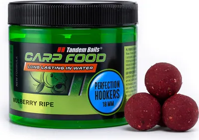 Produktbild von Tandem Baits Carp Food Perfection Mini Hookers Reife Maulbeere, Karpfenfutter, Karpfen Angeln, Köder zum Große-Fische-Angeln, Karpfenzubehör für Profis & Hobby-Angler, Angelfutter 18mm 12g