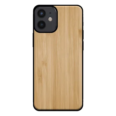 Obrázok produktu pre Smartphonica Puzdro na telefón pre iPhone 12 Mini s dreveným vzhľadom - zadný kryt bambusové puzdro z umelého dreva - Brown