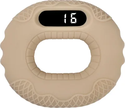 Produktbild von Silikon-Griffkrafttrainerring mit LCD-Display, Bluetooth-kompatibler Fernbedienung, Scrollring, App-Seitenumblätterfunktion, Unterarm- und Fingertraining, Handgriffstärker