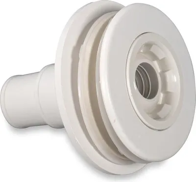 A white plastic jet nozzle for a pool or spa.