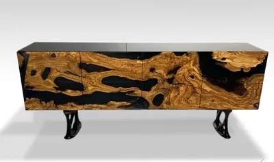 Produktbild von TV Ständer Sideboard RTV Lowboard Wohnzimmer Epoxidharz Holz Braun