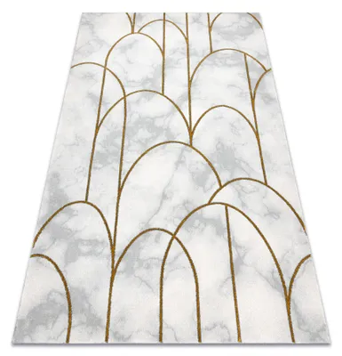 Imagen del producto de Alfombra EMERALD exclusivo 1016 glamour, elegante art deco, mármol crema / oro beige 200x290 cm