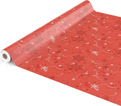 Produktbild von Tischdecke Wachstuch Weihnachten Rot Robust Wasserabweisend Breite 140 cm Länge 350 cm