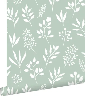 Immagine prodotto di ESTAhome carta da parati motivo floreale in stile scandinavo verde menta 53 cm x 10.05 m