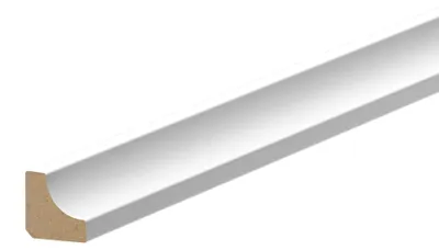 Zdjęcie produktu dla Ćwierćwałek MDF 12x12mm Cezar Biały RAL9003 Mat 2,20m