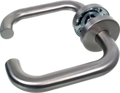 Produktbild von NAJDER Edelstahl Türgriff, Türgriff Innen, Doppelseitiger Türgriff, Türgriff-Satz, Handgriff Tür, Griff für Tür, Runde Form, Rundes Schild, Inox A2, AISI 304