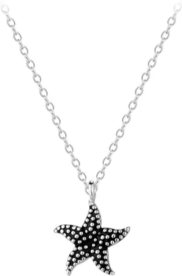 Image de Collier en argent avec étoile de mer