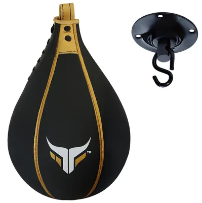 Produktbild von Speedball – Schlagboxsack – Echtes Leder – Umfang 55 cm – Trainingsgerät für Muay Thai