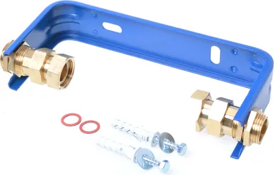 Produktbild von Držák vodoměru Aqbau® Set včetně šroubového připojení pro vodoměr velikosti 1" pro 3/4" vodoměry