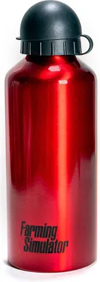 Produktbild von Landwirtschafssimulator Trinkflasche 600 ml aus Alu Farbe rot für kalte Getränke