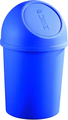 Produktbild von helit Abfalleimer mit Push Einwurfklappe 6 Liter blau