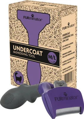 Produktbild von Furminator deShedding-Tool Katze Größe M/L Langhaar - Katzenbürste für mittelgroße bis große Katzen zur Entfernung der Unterwolle