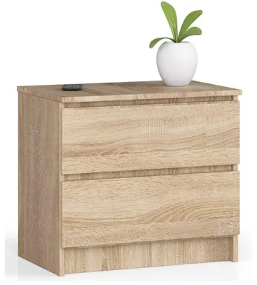 Immagine prodotto di raumhirsch: Comodino da 60 cm con 2 cassetti. Mobiletto contenitore/credenza, altezza 55 cm, profondità 40 cm