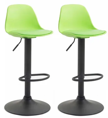 Produktbild von 2er Set Barhocker Kiel Kunststoff schwarz grün