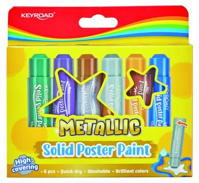 Produktbild von Keyroad Metallic-Plakatfarbenstifte, 6 Farben