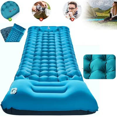 Produktbild von Isomatte, Camping Aufblasbare Matratze, Faltbare Schlafmatte mit Kissen für Outdoor, Wandern, Zelt, Strand