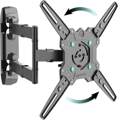 Immagine prodotto di Supporto a parete girevole e inclinabile per schermi piatti e curvi da 32 a 65 pollici, con peso massimo di 41 kg, compatibile con standard VESA 100x100. Supporto a parete massimo VESA: 400x400