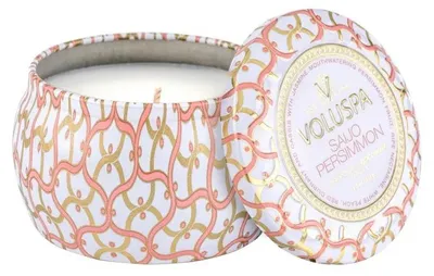 Productafbeelding van Voluspa Maison Blanc Saijo Perzik Mini Kaars in blik, 113g