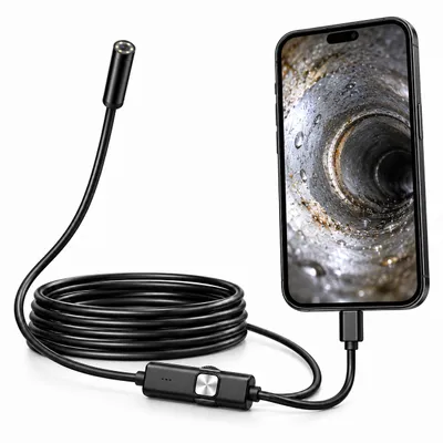 Produktbild von USB-C Endoskopkamera 1 m – Inspektionskamera mit 6 LEDs, IP67 wasserdicht, Rohrkamera für Android Smartphone, Tablet & PC