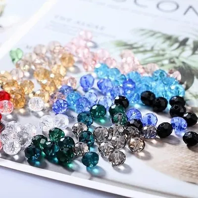 Zdjęcie produktu dla Koraliki szklane fasetowane 8MM do biżuterii DIY 600 szt zestaw