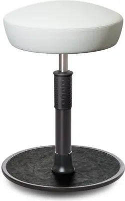 Produktbild von Sitz- Stehhocker Free Regular Hutsitz Boxmark Leder Weiß schwarz /schwarz.