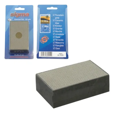 Obrázok produktu pre SIGMA diamantová podložka pre ručné dokončenie, zrnitosť 120, 93x58x27 mm