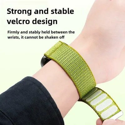 Produktbild von By Qubix Nylon Sport Loop Armband - Schwarz - passend für Garmin Fenix 8 - 43 mm