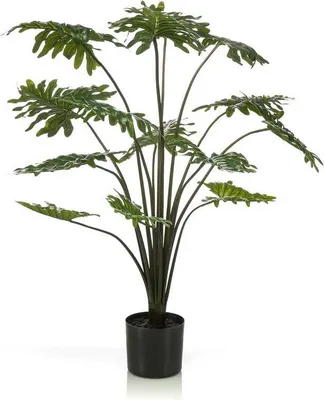 Produktbild von artplants.de Kunstpflanze Philodendron Selloum AWEO, 95cm - Deko Monstera Pflanze