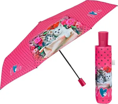 Image de Parapluie automatique Perletti Time "Mes meilleurs amis", rose, 26438