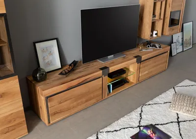 Produktbild von MASSIVMOEBEL24 TV-Board Wildeiche / Zerreiche 260x48x50 natur geölt NEW AMSTERDAM #04