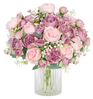Productafbeelding van Omgoods - Faux Peonies Boeket, Set van 4 Bundels voor Decoratie