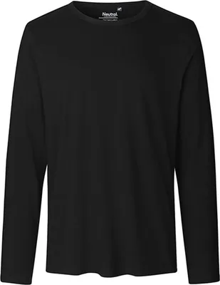 Immagine prodotto di Neutral O61050 | Maglietta a maniche lunghe da uomo / 100% cotone equosolidale - Colore: Nero - Taglia: L