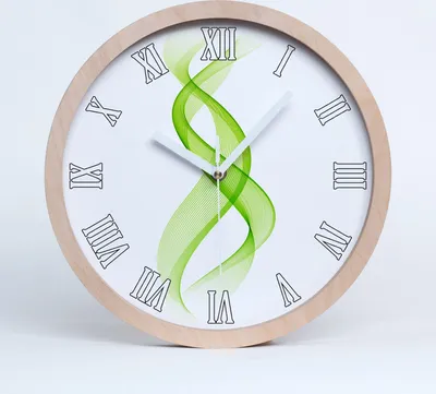 Produktbild von Holzuhr 30fi cm wanduhr - weiße Spitzen - koloroweale