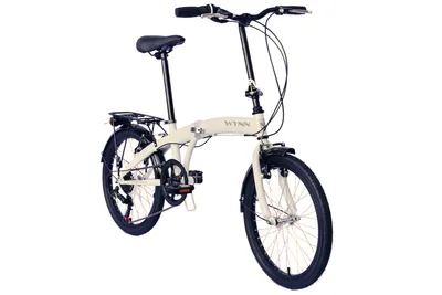 Produktbild von WYNN Faltrad 20 Zoll FOLD1.0 weiß Rahmenhöhe 27 cm Damen Herren Klapprad 6 Gänge V-Brake