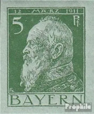 Produktbild von Briefmarken Bayern 1911 Mi 77I P U Probedruck postfrisch Prinzregent Luitpold