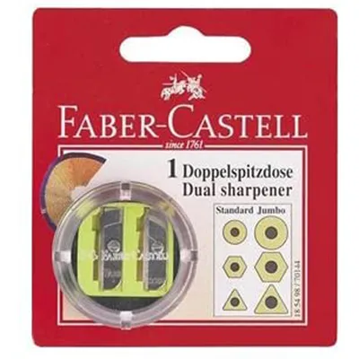 Immagine prodotto di FABER-CASTELL temperino doppio in blister rotondo