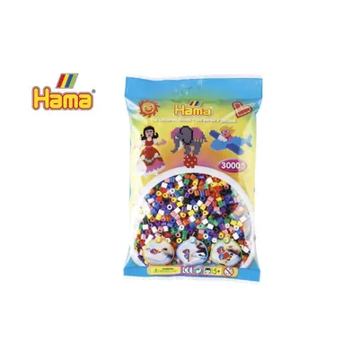 Obrázok produktu pre Originálne žehliace korálky HAMA midi 3000 kusov 201-00 Jednofarebné Mix farieb
