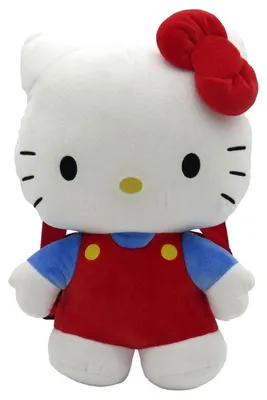 Productafbeelding van Cyp Brands - Pluche Hello Kitty knuffel, 35 cm, geschikt voor aan een rugzak en om mee te spelen