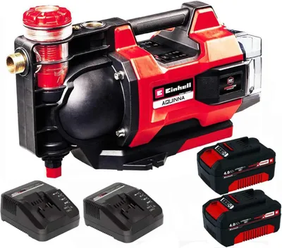 Produktbild von Einhell Gartenpumpe AQUINNA 36/38 F LED AUTOMATIC 36V 2x Akku 4.0 Ah 2x Charger