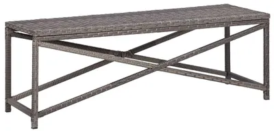 Image de Banc de jardin en polyrotin avec rangement