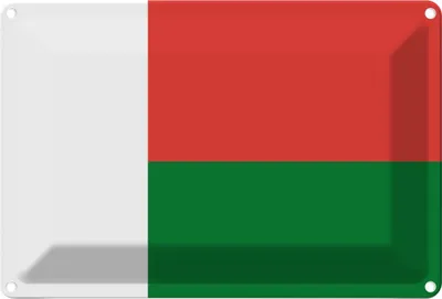 Produktbild von vianmo Blechschild 20x30 cm Madagaskars Madagascar Flagge Fahne Wappen