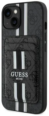 Obrázok produktu pre Guess Cardslot 4G Stripes MagSafe Kryt pre iPhone 15 – čierny